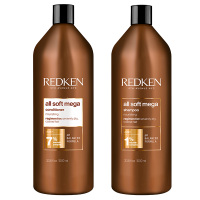 Redken All Soft Mega Curl Set - Набор для питания и смягчения очень сухих, ломких и вьющихся волос(шампунь 1000 мл, кондиционер 1000 мл)