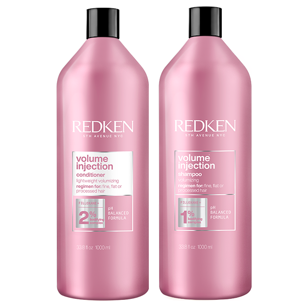 Redken Volume Injection Set - Набор для придания объема тонким волосам (шампунь 1000 мл, кондиционер 1000 мл)