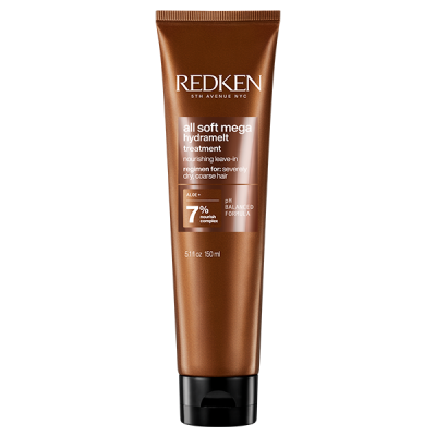 Redken All Soft Mega Curl Hydramelt Leave-in - Сыворотка гидрамелт для питания и смягчения очень сухих, ломких и вьющихся волос 150 мл