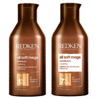 Redken All Soft Mega Curl Set - Набор для питания и смягчения очень сухих, ломких и вьющихся волос(шампунь 300 мл, кондиционер 300 мл)
