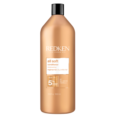 Redken All Soft Conditioner -  Кондиционер с аргановым маслом для сухих и ломких для питания и смягчения волос 1000 мл 