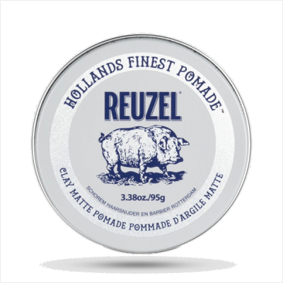 Reuzel Clay Matte Pomade - Матовая помада средней фиксации без блеска 95 г