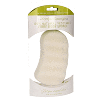 The Konjac Sponge Premium Six Wave Body Puff Pure White 100% - Спонж для мытья тела (премиум-упаковка)