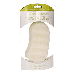 The Konjac Sponge Premium Six Wave Body Puff Pure White 100% - Спонж для мытья тела (премиум-упаковка)