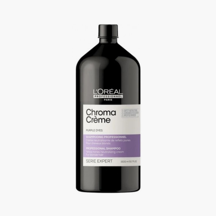 L'Oreal Professionnel Serie Expert Chroma Creme Shampoo - Шампунь-крем с фиолетовым пигментом для нейтрализации желтизны очень светлых волос 1500 мл