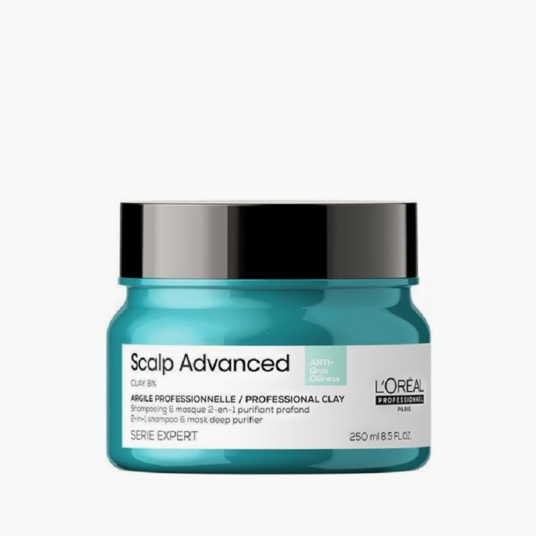 L'Oreal Professionnel Serie Expert Scalp Advanced - Шампунь-маска с глиной для глубокого очищения жирной кожи головы 250 мл