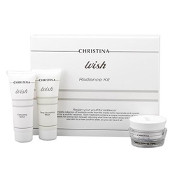 Christina Wish Radiance kit - Набор для интенсивного ухода за кожей лица 2*75 мл+50 мл