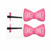 Double Dare OMG  Hair Up Bow Pin-Pink -  Заколки для фиксации волос во время косметических процедур, розовые 