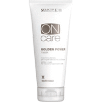 Selective On Care Tech Golden Power Mask - Золотистая маска для натуральных или окрашенных волос теплых светлых тонов 200 мл