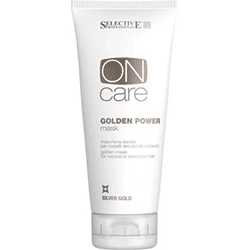 Selective On Care Tech Golden Power Mask - Золотистая маска для натуральных или окрашенных волос теплых светлых тонов 200 мл