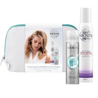 Nioxin Set - Подарочный набор в косметичке (мусс для защиты цвета и плотности окрашенных волос 200 мл, сухой шампунь 65 мл)