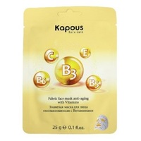 Kapous Face Care Mask Vitamins - Тканевая маска для лица омолаживающая с витаминами 25 г