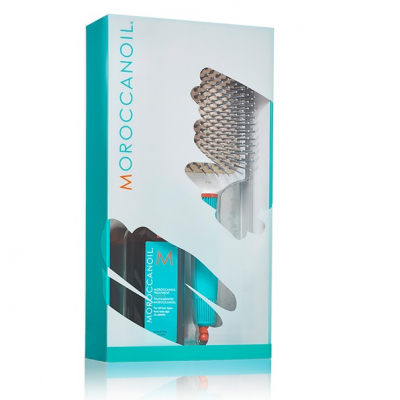 Moroccanoil Set - Набор для укладки и стайлинга 2020 (масло 100 мл + щетка лопатка)