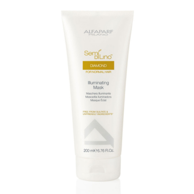 Alfaparf Semi Di Lino Diamond Illuminating Mask - Маска для нормальных волос, придающая блеск, 50 мл