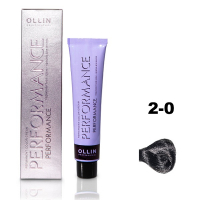 Ollin Performance Permanent Color Cream - Перманентная крем-краска для волос 2/0 черный 60 мл