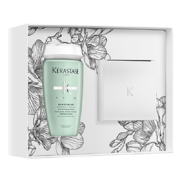 Kerastase Specifique Divalent Spring Bom 2022 - Весенний набор для волос, склонных к жирности у корней и чувствительных по длине (шампунь-ванна 250 мл, гель-маска 200 мл)