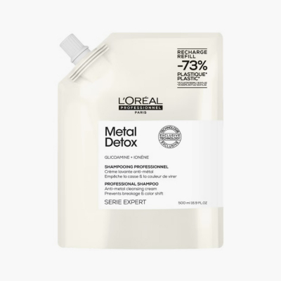 L'Oreal Professionnel Serie Expert Metal Detox - Очищающий крем-шампунь для восстановления окрашенных волос (рефил) 500 мл