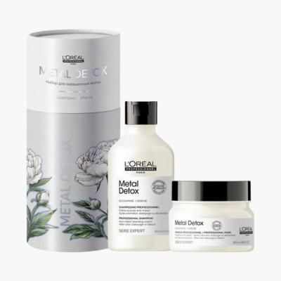 L'Oreal Professionnel Serie Expert Metal Detox - Набор для восстановления окрашенных волос (шампунь 300 мл + маска 250 мл)