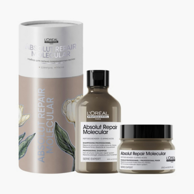 L'Oreal Professionnel Serie Expert Absolut Repair Molecular - Набор для восстановления волос (шампунь 300 мл + маска 250 мл)