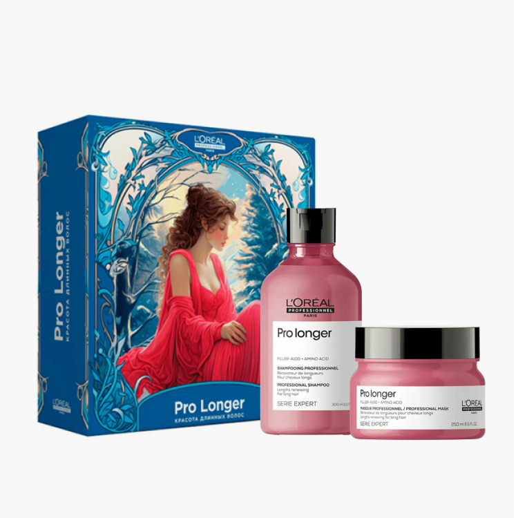 L'Oreal Professionnel Serie Expert Pro Longer - Новогодний набор для восстановления волос (шампунь 300 мл + маска 250 мл)