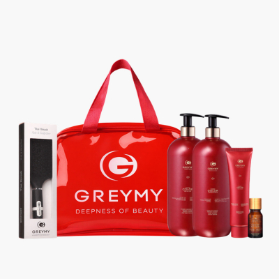 Greymy Zoom Color Grand Set + Red Bag - Большой набор для окрашенных волос + красная сумка (шампунь 1000 мл + кондиционер 1000 мл + маска 150 мл + масло 10 мл)