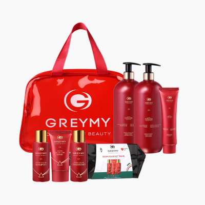 Greymy Color Set "All Inclusive" + Red Bag - Набор для окрашенных волос "все включено" + красная сумка 