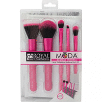 Royal and Langnickel Moda Pink Perfect Mineral Set - Розовый набор кистей для макияжа в чехле