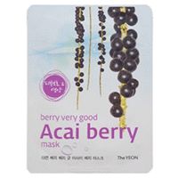 The Yeon Berry Very Good Acai Berry Mask Tone Сare and Nourishing - Маска для лица с экстрактом ягоды асаи 22 мл