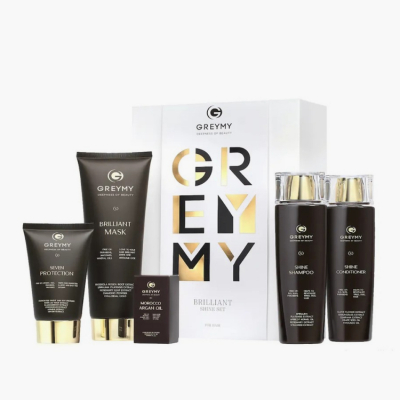 Greymy Brilliant Shine Set - Подарочный набор для блеска волос 710 мл
