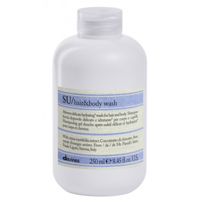 Davines Essential Haircare SU Hair And Body Wash - Aftersun Delicate Hydrating Wash For Hair And Body - Шампунь для волос и тела 250 мл