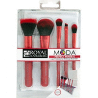 Royal & Langnickel Moda Red Perfect Mineral Set - Красный набор кистей для макияжа в чехле