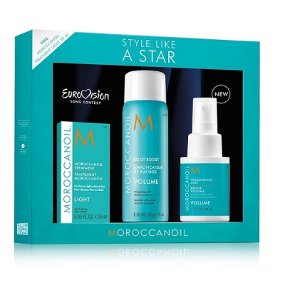 Moroccanoil Style Like A Star Vm Option - Hабор "звездная укладка" (спрей для объёма 50 мл; спрей для прикорневого объёма 75 мл; лёгкое восстанавливающее масло 25 мл)