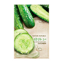 Nature Republic Real Nature Mask Sheet Cucumber - Маска для лица листовая 20 мл