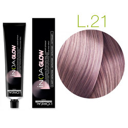 L'Oreal Professionnel Inoa Glow Light Base - Kрем краска для волос (светлая база) 21 пепел розы 60 мл 