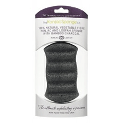 The Konjac Sponge and Loofah Mix Charcoal Body - Спонж для тела с порошком люфы