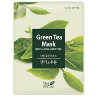 The Yeon Green Tea Mask Revitalizing and Moisturizing - Маска для лица тканевая  восстанавливающая 22 мл