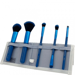 Royal and Langnickel Moda Blue Perfect Mineral Set - Синий набор кистей для макияжа в чехле