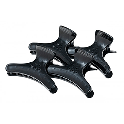 Harizma Professional h10988-15 - Зажимы "бабочки" усиленные черные (4 шт)