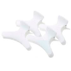 Harizma Professional h10988-01 - Зажимы "бабочки" усиленные белые (4 шт)