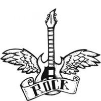 Temptu Pro Transfer Rock Wing "Rock" Guitar - Трансферная татуировка 