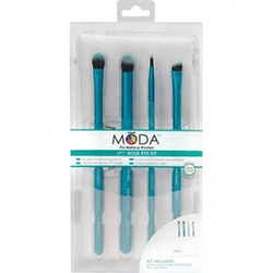 Royal and Langnickel Moda Bold Eye Kit - Набор кистей для макияжа глаз в чехле (4 шт.)