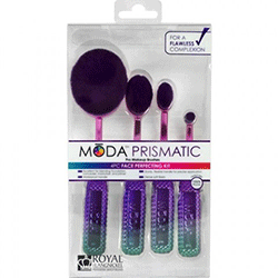 Royal and Langnickel Moda Prismatic Face Perfecting Kit - Набор кистей-щеток для макияжа (4 шт.) 