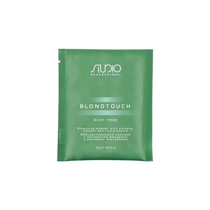Kapous Studio Professional BlondTouch - Обесцвечивающий порошок с экстрактом женьшеня и рисовыми протеинами 30 г