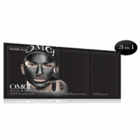 Double Dare OMG  Man In Black Peel Off  Mask Kit - Маска мужская трехкомпонентная для ухода за кожей лица 