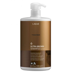 Lakme Teknia Ultra brown shampoo - Шампунь для поддержания оттенка окрашенных волос "Коричневый" 1000 мл