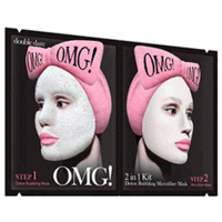 Double Dare OMG 2In1 Kit Detox Bubbling Microfiber Mask - Маска двухкомпонентная для глубокого очищения и питания кожи лица 