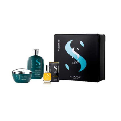 Alfaparf Semi Di Lino Reconstruction - Подарочный набор для поврежденных, слабых и ломких (шампунь 250 мл, маска 200 мл, масло 15 мл)