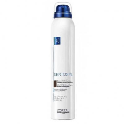 Loreal Professionnel Serioxyl Spray - Спрей-камуфляж для волос (брюнет) 200 мл