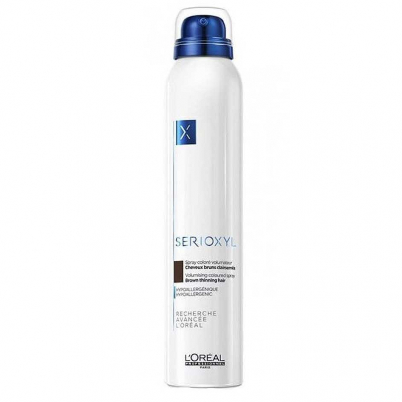 Loreal Professionnel Serioxyl Spray - Спрей-камуфляж для волос (брюнет) 200 мл