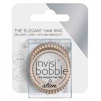 Invisibobble Slim Bronze Me Pretty - Резинка-браслет для волос с подвесом (мерцающий бронзовый) 3 шт